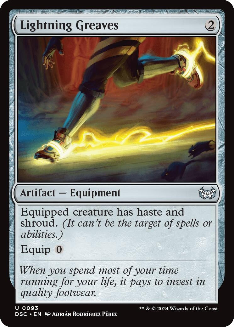 Image for Lightning Greaves (93) [Duskmourn: House of Horror] - Magic: The Gathering