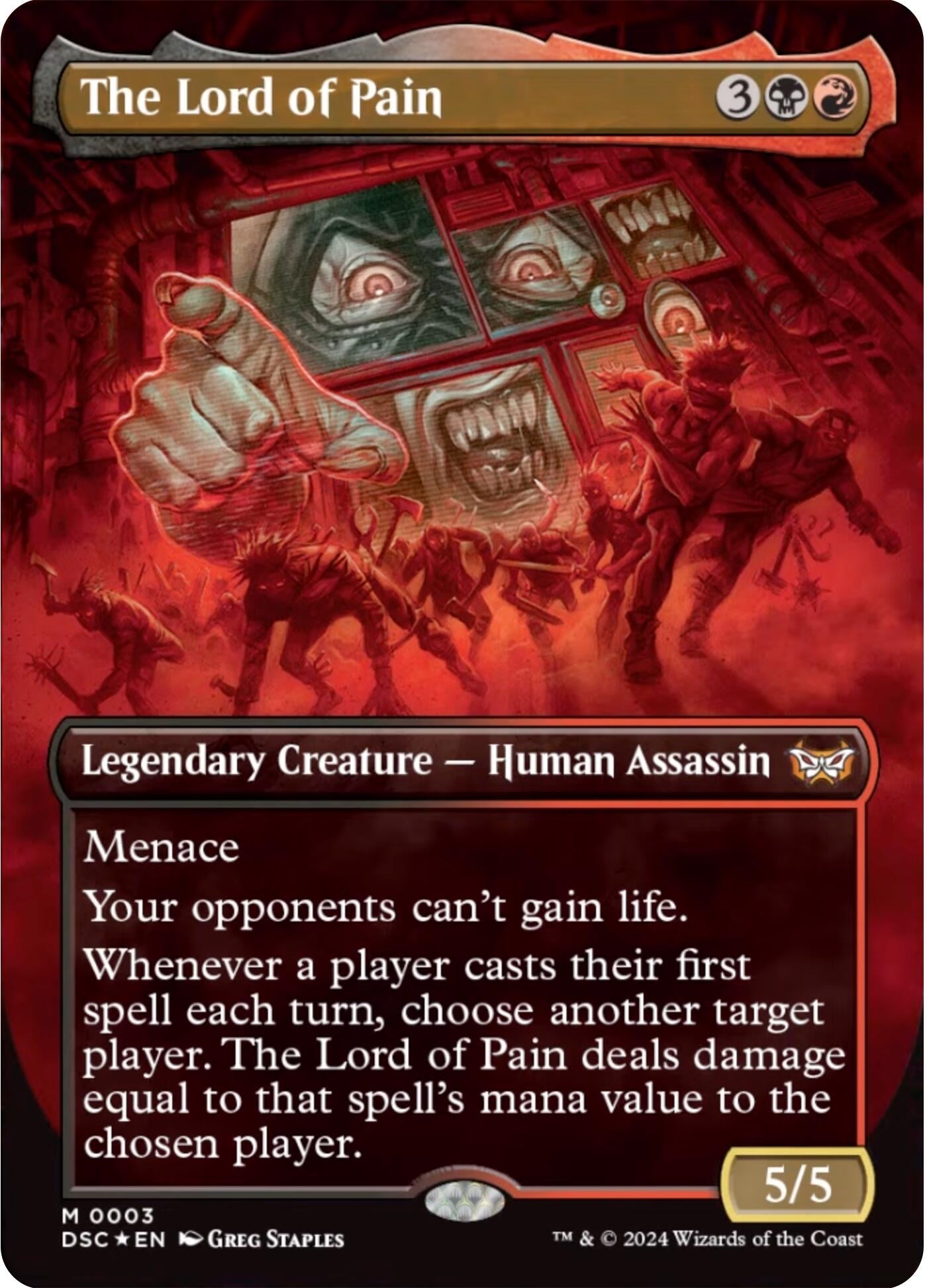 Image for The Lord of Pain (Borderless) (3) [Duskmourn: House of Horror] - Magic: The Gathering