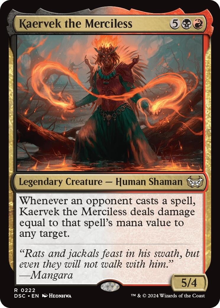 Image for Kaervek the Merciless (222) [Duskmourn: House of Horror] - Magic: The Gathering