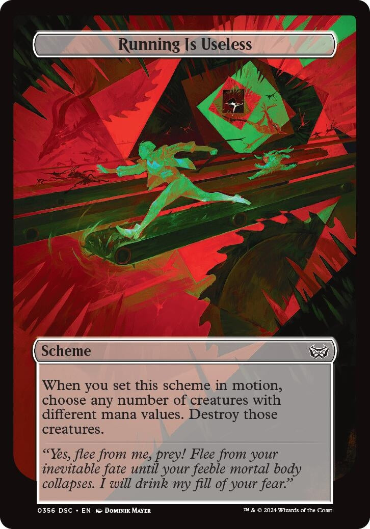 Image for Running Is Useless (Full Art) (356) [Duskmourn] - Magic: The Gathering