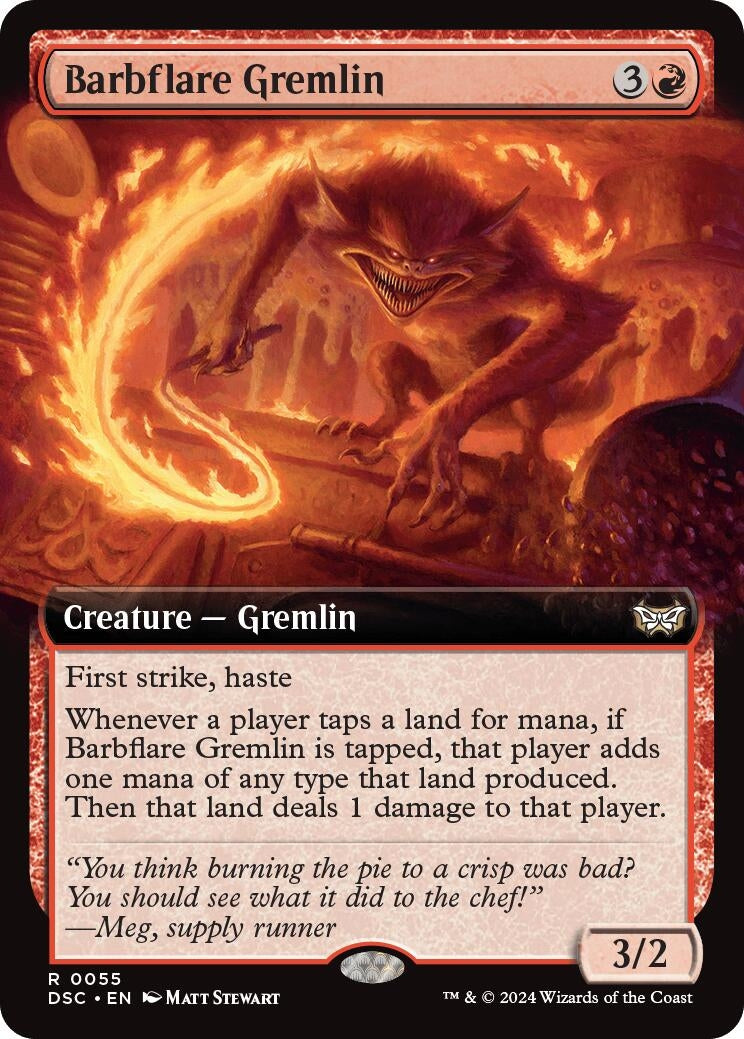 Image for Barbflare Gremlin (Extended Art) (55) [Duskmourn: House of Horror] - Magic: The Gathering