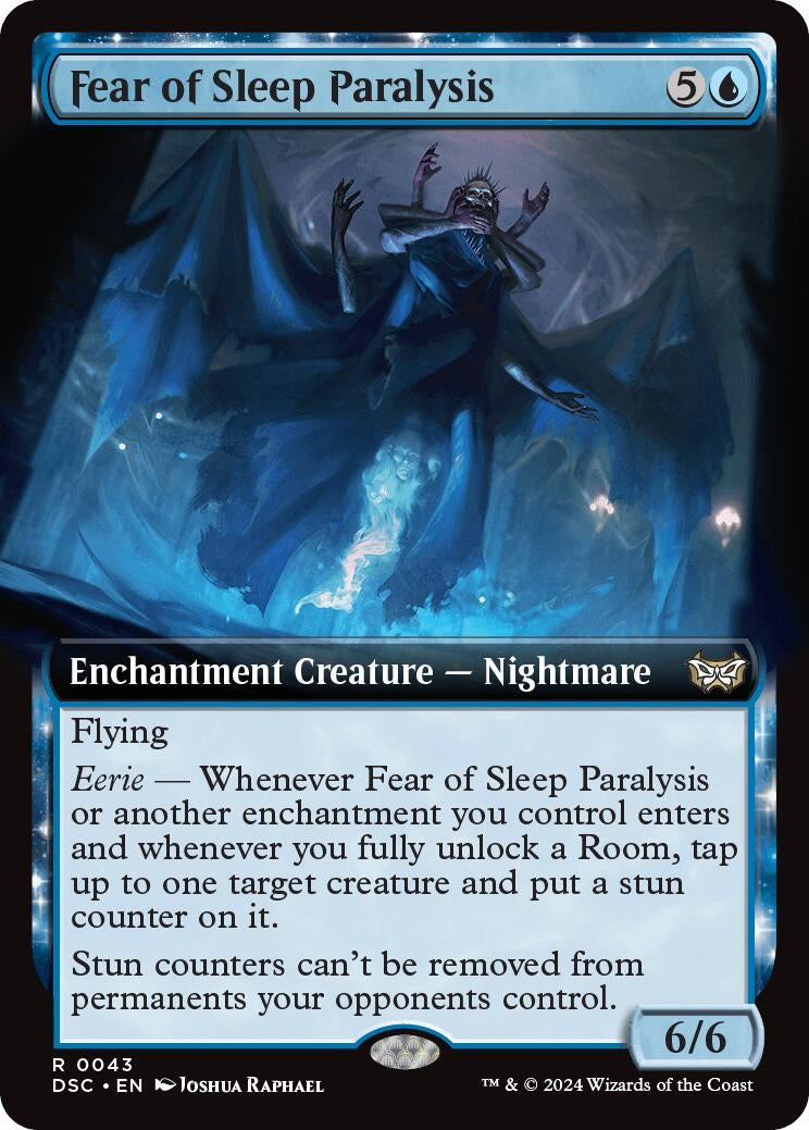 Image for Fear of Sleep Paralysis (Extended Art) (43) [Duskmourn: House of Horror] - Magic: The Gathering