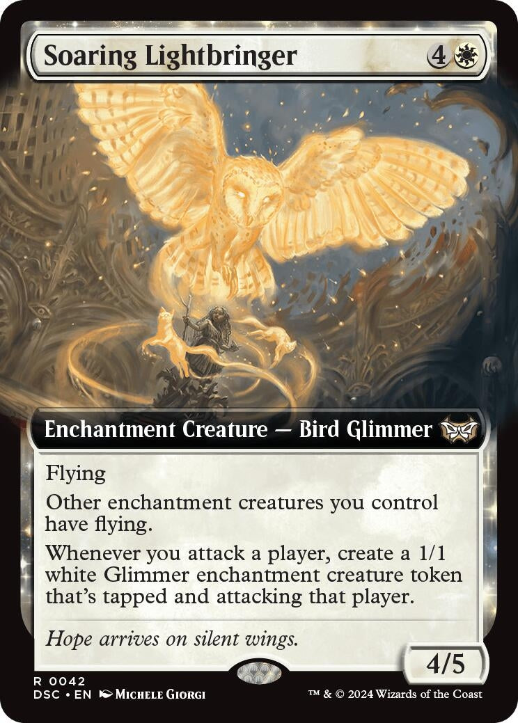 Image for Soaring Lightbringer (Extended Art) (42) [Duskmourn: House of Horror] - Magic: The Gathering