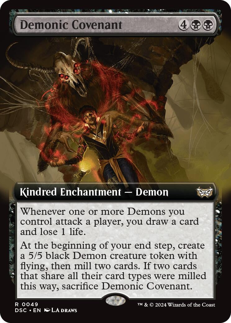 Image for Demonic Covenant (Extended Art) (49) [Duskmourn: House of Horror] - Magic: The Gathering