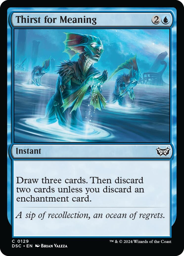 Image for Thirst for Meaning (129) [Duskmourn: House of Horror] - Magic: The Gathering