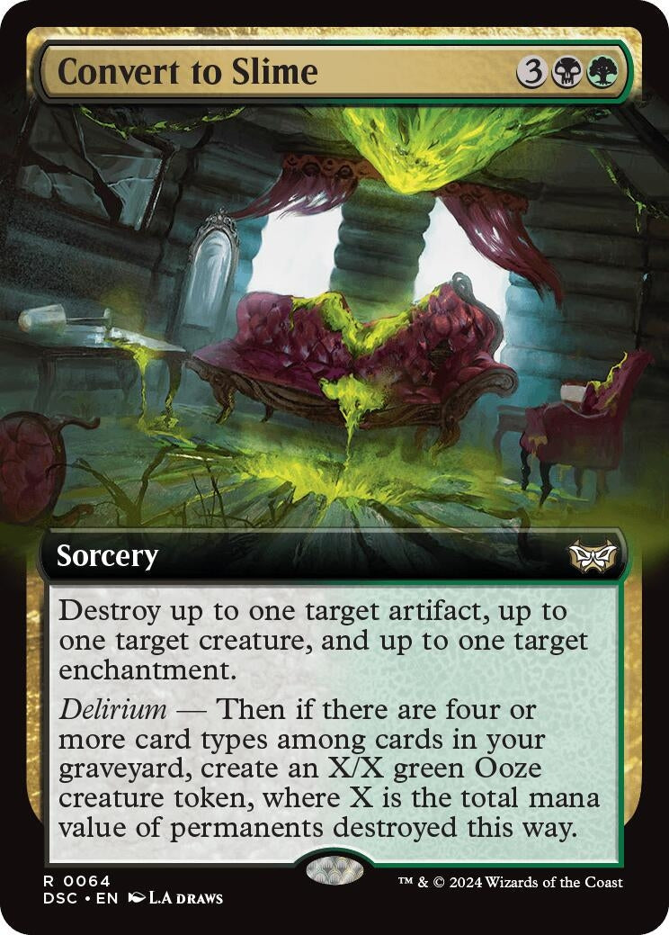 Image for Convert to Slime (Extended Art) (64) [Duskmourn: House of Horror] - Magic: The Gathering