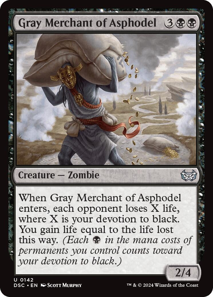 Image for Gray Merchant of Asphodel (142) [Duskmourn: House of Horror] - Magic: The Gathering