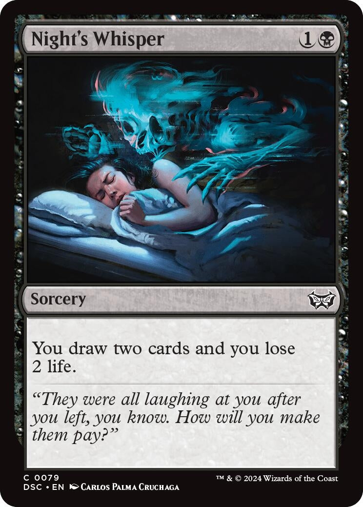 Image for Night's Whisper (79) [Duskmourn: House of Horror] - Magic: The Gathering
