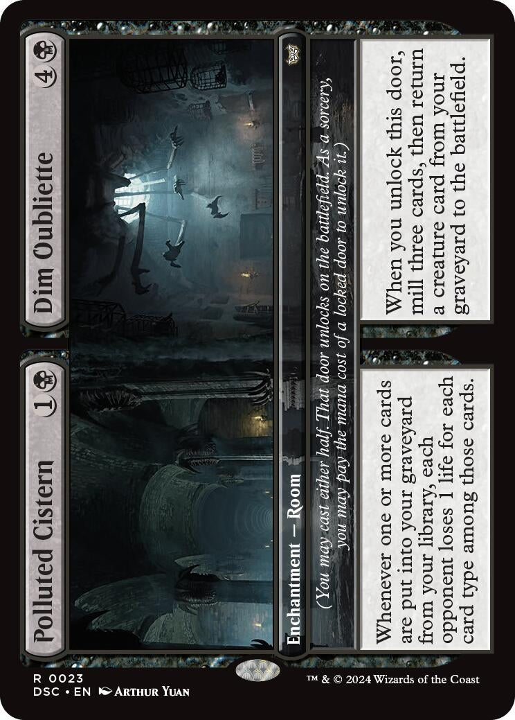 Image for Polluted Cistern // Dim Oubliette (23) [Duskmourn: House of Horror] - Magic: The Gathering