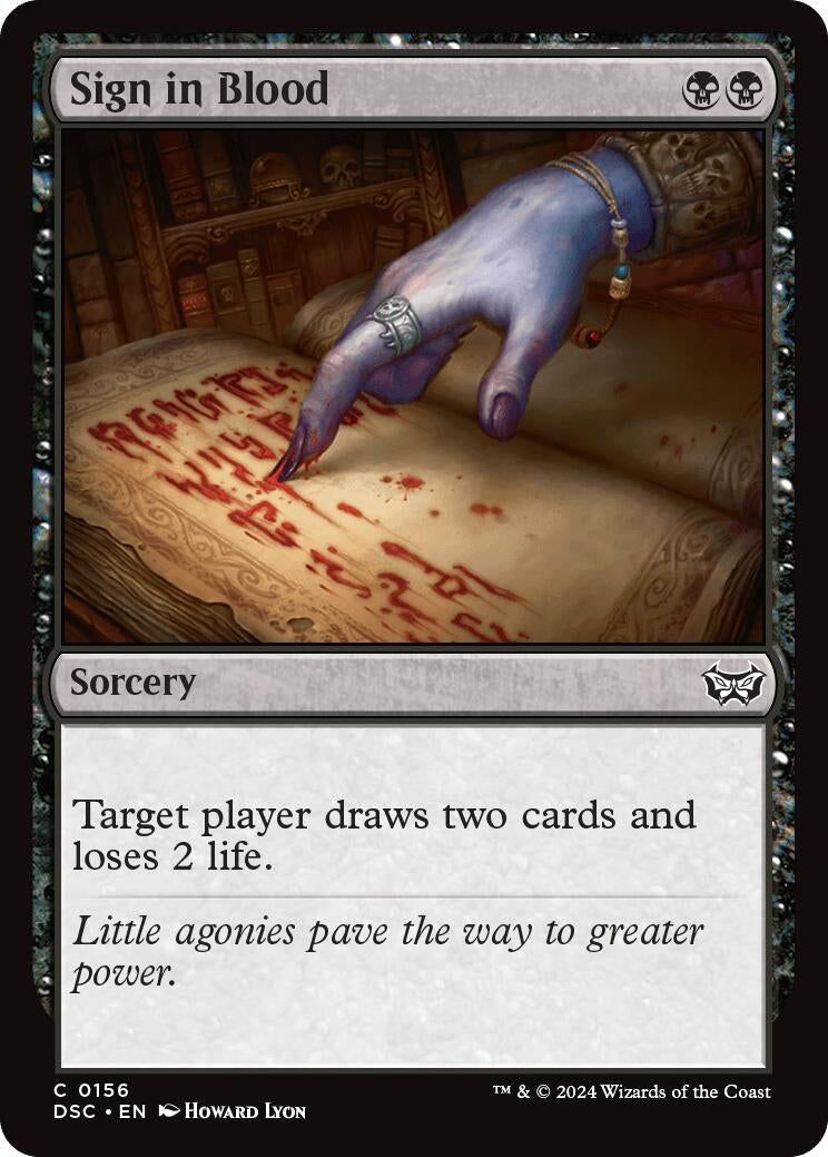 Image for Sign in Blood (156) [Duskmourn: House of Horror] - Magic: The Gathering