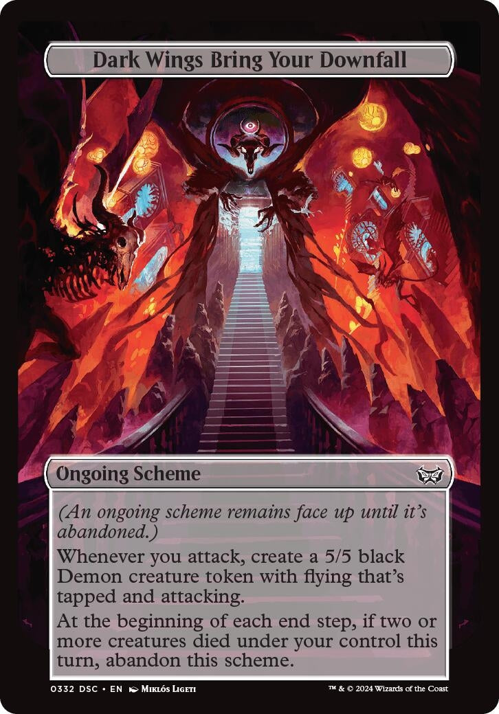 Image for Dark Wings Bring Your Downfall (Full Art) (332) [Duskmourn] - Magic: The Gathering