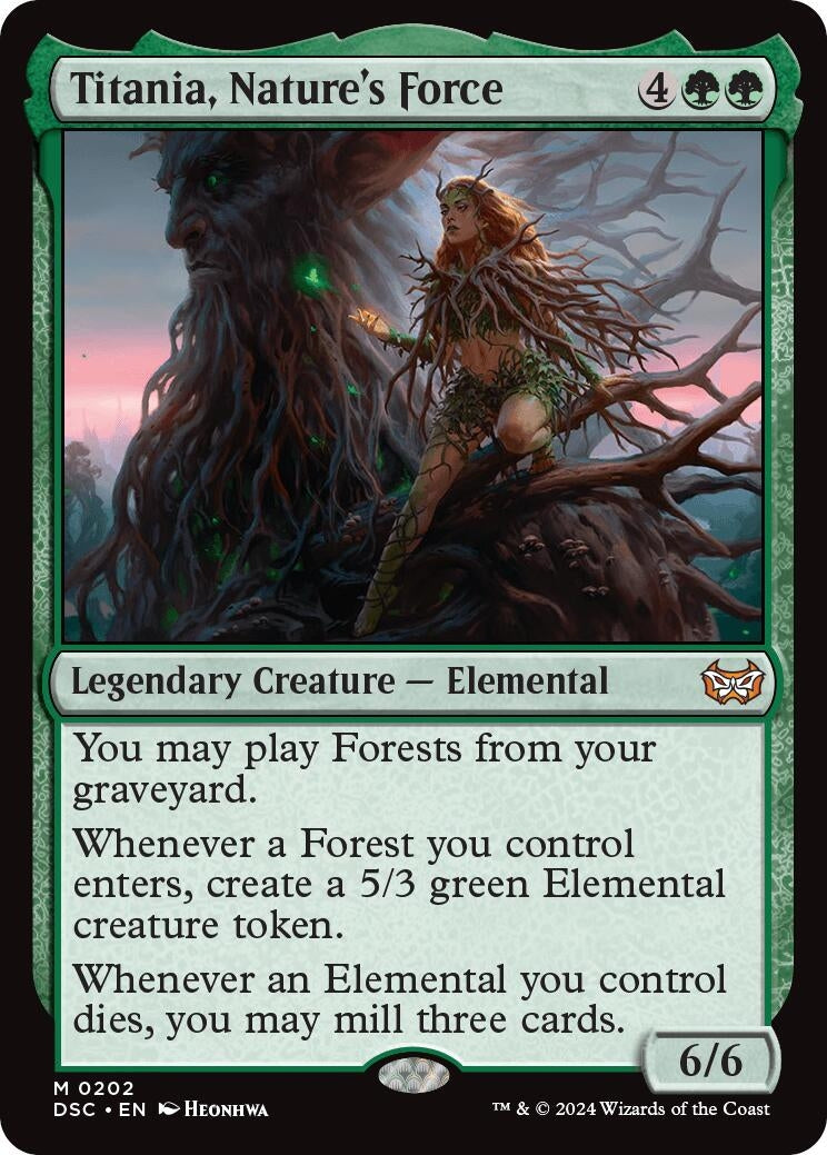 Image for Titania, Nature's Force (202) [Duskmourn: House of Horror] - Magic: The Gathering
