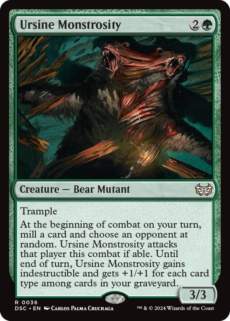 Image for Ursine Monstrosity (36) [Duskmourn: House of Horror] - Magic: The Gathering