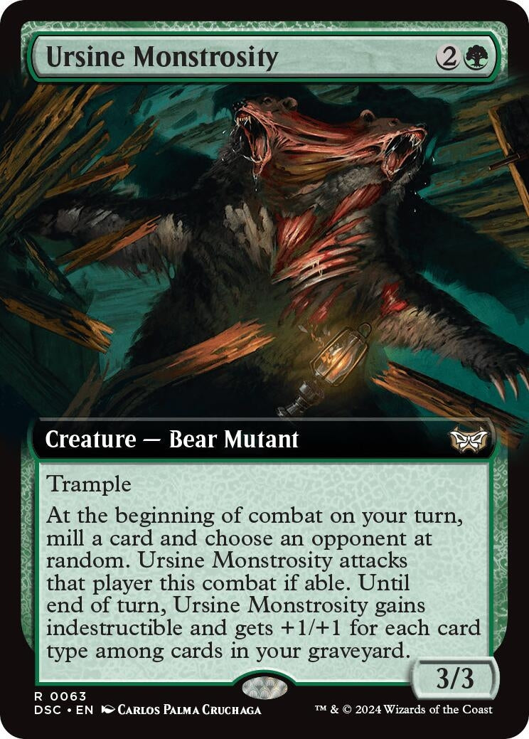 Image for Ursine Monstrosity (Extended Art) (63) [Duskmourn: House of Horror] - Magic: The Gathering