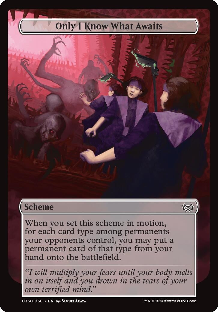 Image for Only I Know What Awaits (Full Art) (350) [Duskmourn] - Magic: The Gathering