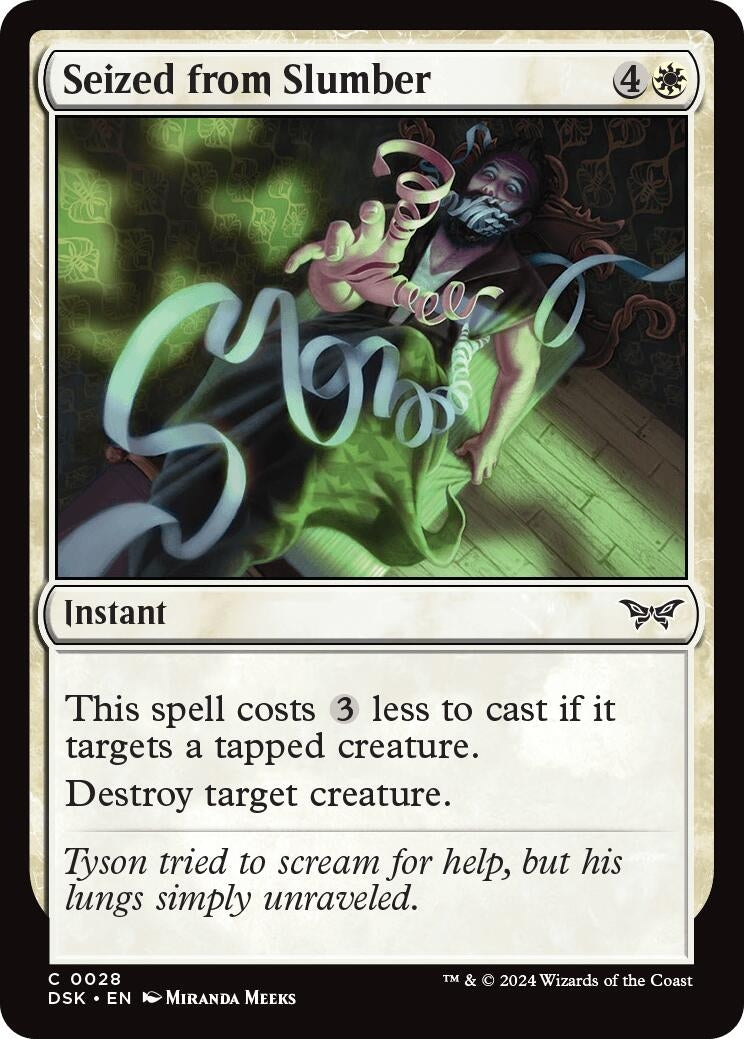 Image for Seized from Slumber (28) [Duskmourn: House of Horror] - Magic: The Gathering
