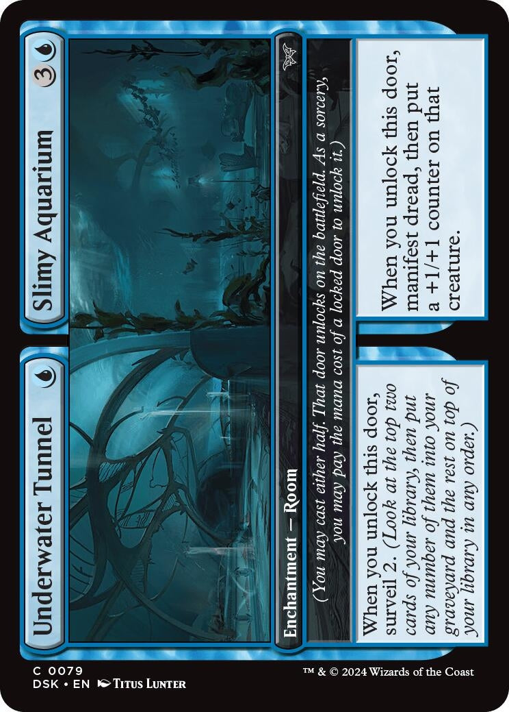 Image for Underwater Tunnel // Slimy Aquarium (79) [Duskmourn: House of Horror] - Magic: The Gathering
