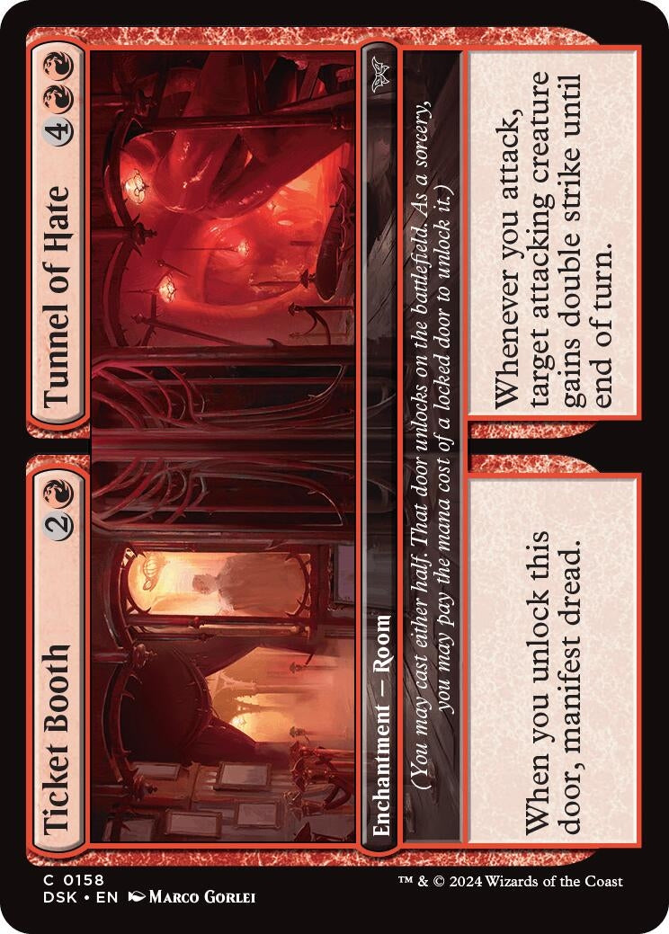 Image for Ticket Booth // Tunnel of Hate (158) [Duskmourn: House of Horror] - Magic: The Gathering