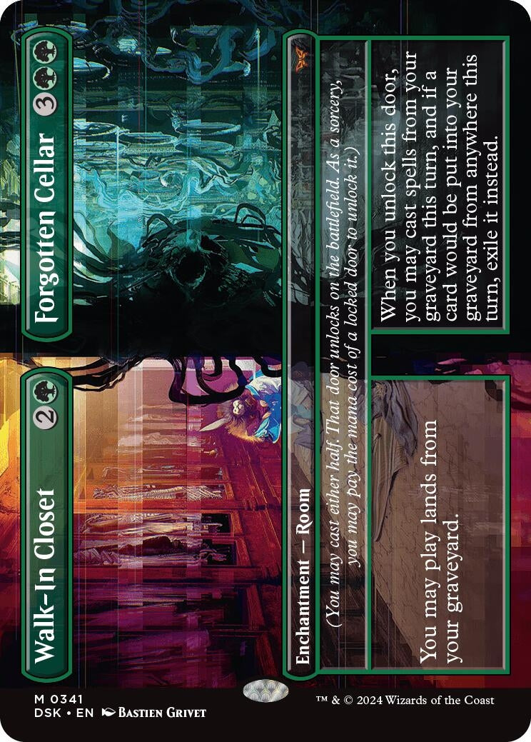 Image for Walk-In Closet // Forgotten Cellar (Borderless) (341) [Duskmourn: House of Horror] - Magic: The Gathering