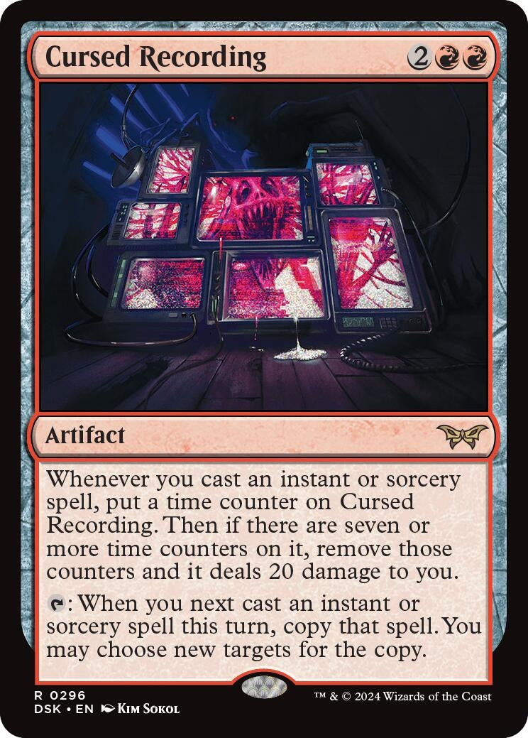 Image for Cursed Recording (0296) (296) [Duskmourn: House of Horror] - Magic: The Gathering
