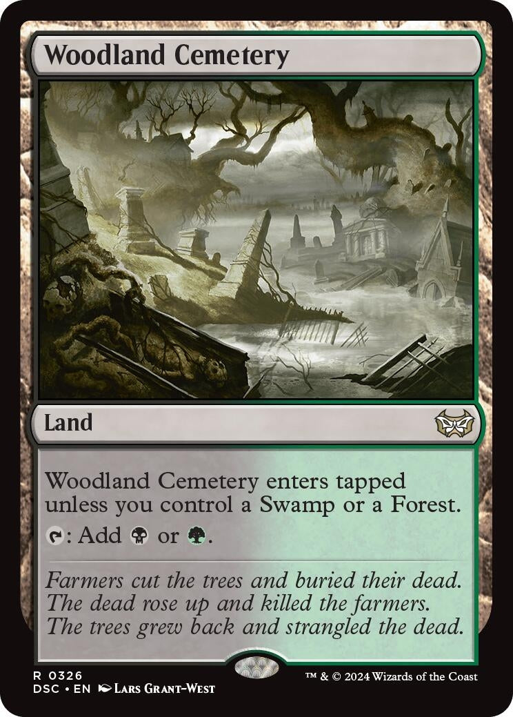 Image for Woodland Cemetery (326) [Duskmourn: House of Horror] - Magic: The Gathering