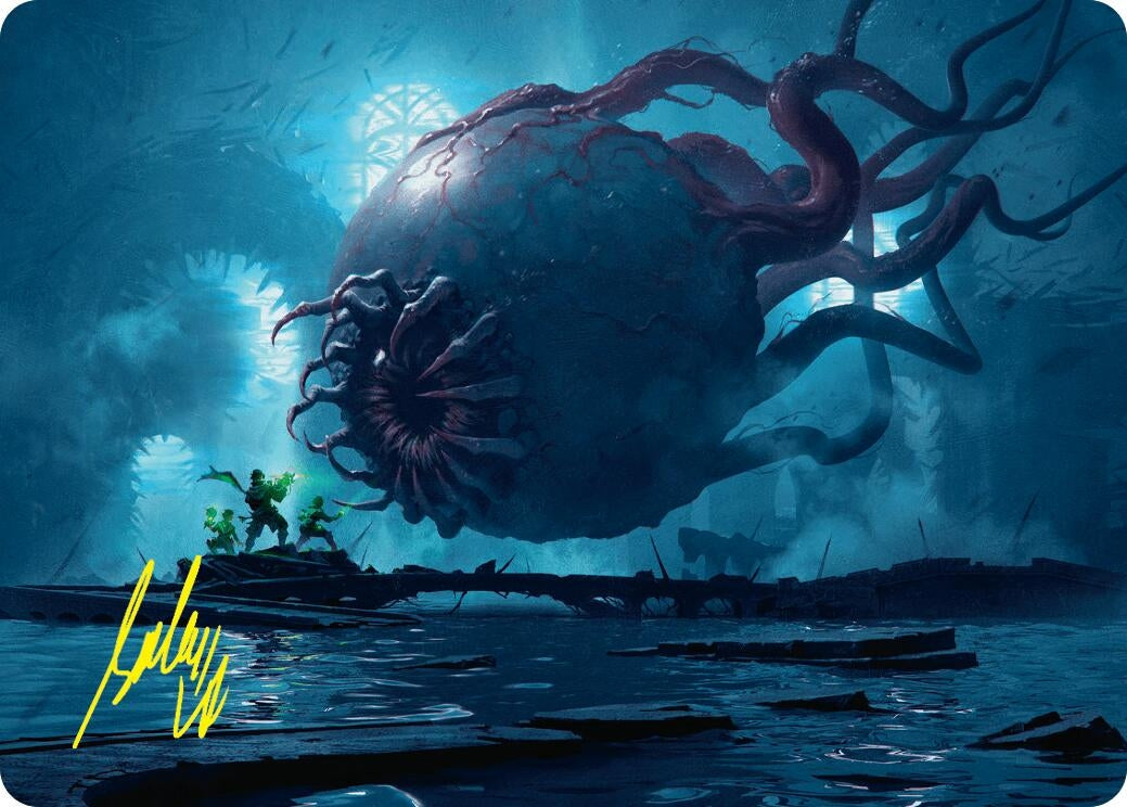 Image for Abhorrent Oculus Art Card (Gold-Stamped Signature) (3) [Duskmourn: House of Horror] - Magic: The Gathering