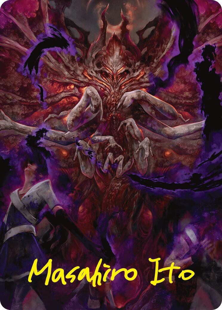 Image for Damnation Art Card (Gold-Stamped Signature) (53) [Duskmourn: House of Horror] - Magic: The Gathering