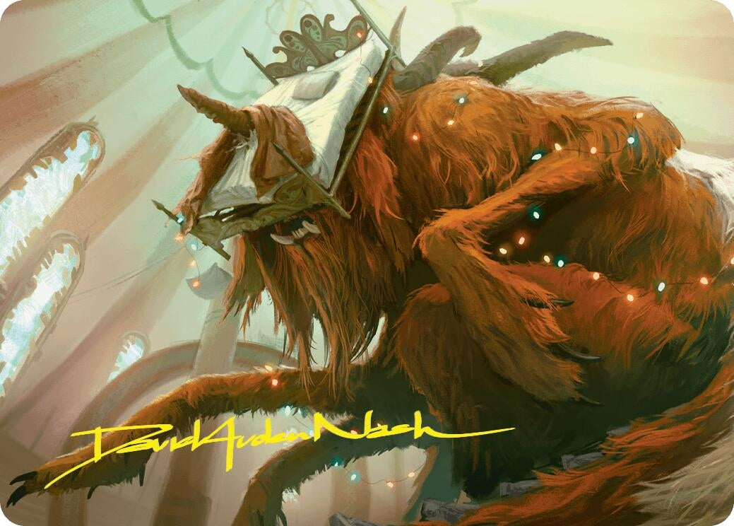 Image for Bedhead Beastie Art Card (Gold-Stamped Signature) (11) [Duskmourn: House of Horror] - Magic: The Gathering
