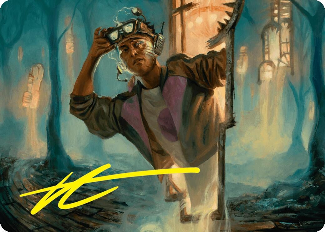 Image for House Cartographer Art Card (Gold-Stamped Signature) (15) [Duskmourn: House of Horror] - Magic: The Gathering