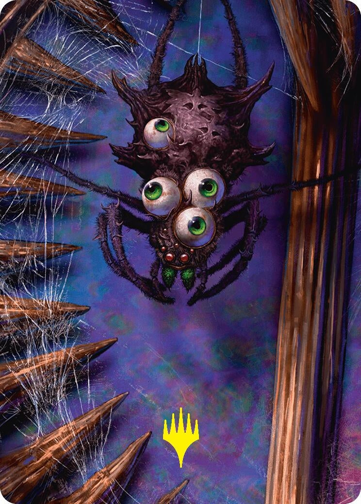 Image for Spider Art Card (Gold-Stamped Planeswalker Symbol) (54) [Duskmourn: House of Horror] - Magic: The Gathering