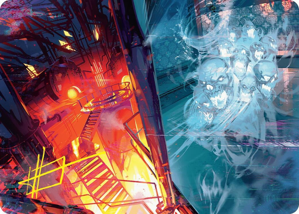 Image for Roaring Furnace // Steaming Sauna Art Card (Gold-Stamped Signature) (37) [Duskmourn: House of Horror] - Magic: The Gathering