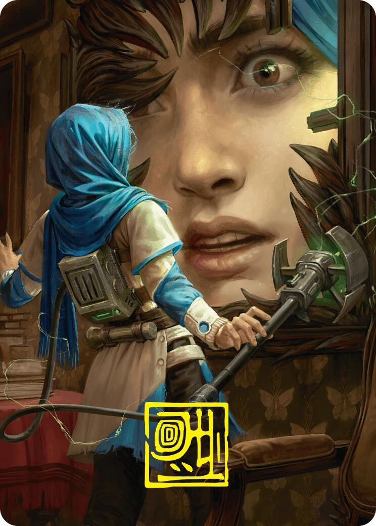 Image for Reality Is Mine to Control Art Card (Gold-Stamped Signature) (51) [Duskmourn: House of Horror] - Magic: The Gathering