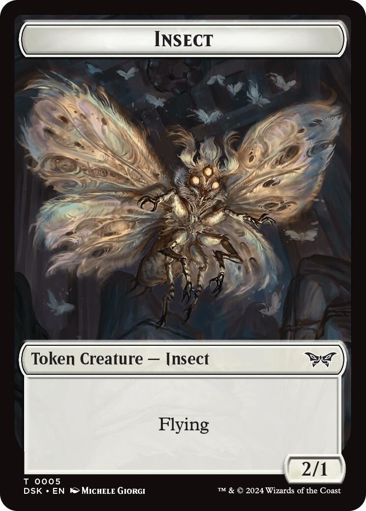 Image for Insect (0005) // Manifest Double-Sided Token (5 // 18) [Duskmourn: House of Horror] - Magic: The Gathering