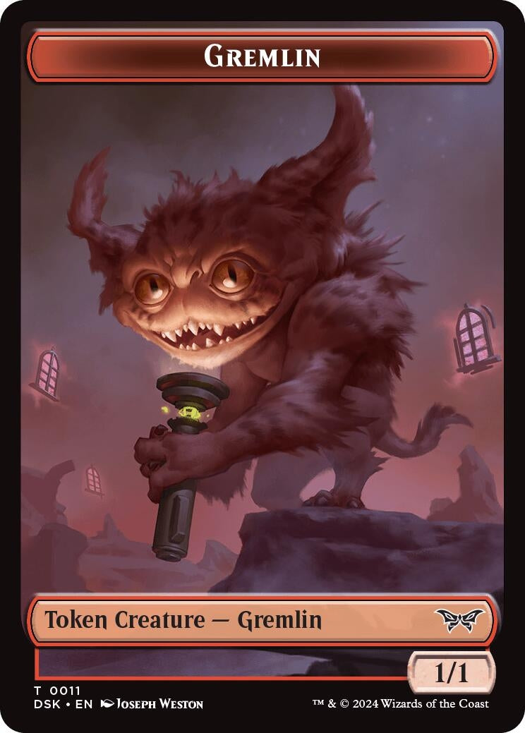 Image for Gremlin // Manifest Double-Sided Token (11 // 18) [Duskmourn: House of Horror] - Magic: The Gathering