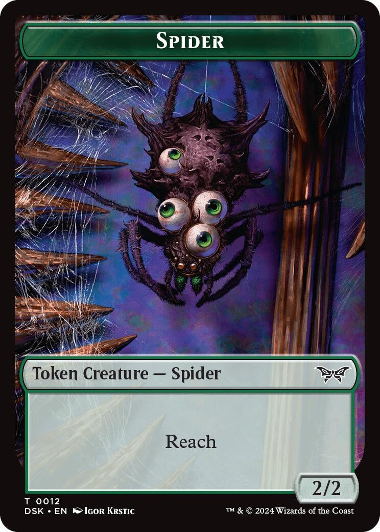Image for Spider Token (12) [Duskmourn: House of Horror] - Magic: The Gathering