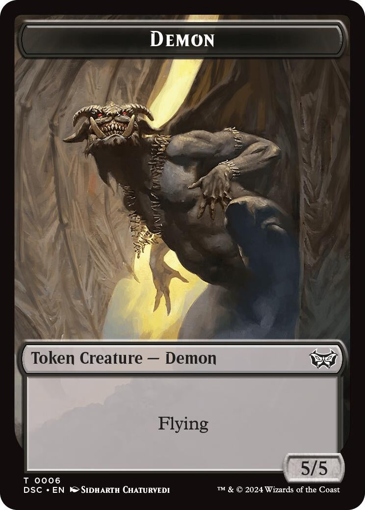 Image for Demon // Bird Double-Sided Token (6 // 5) [Duskmourn: House of Horror] - Magic: The Gathering