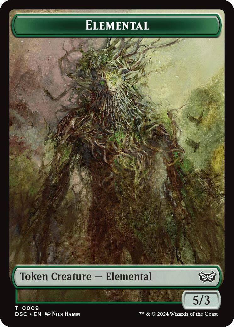 Image for Elemental // Bird Double-Sided Token (9 // 5) [Duskmourn: House of Horror] - Magic: The Gathering
