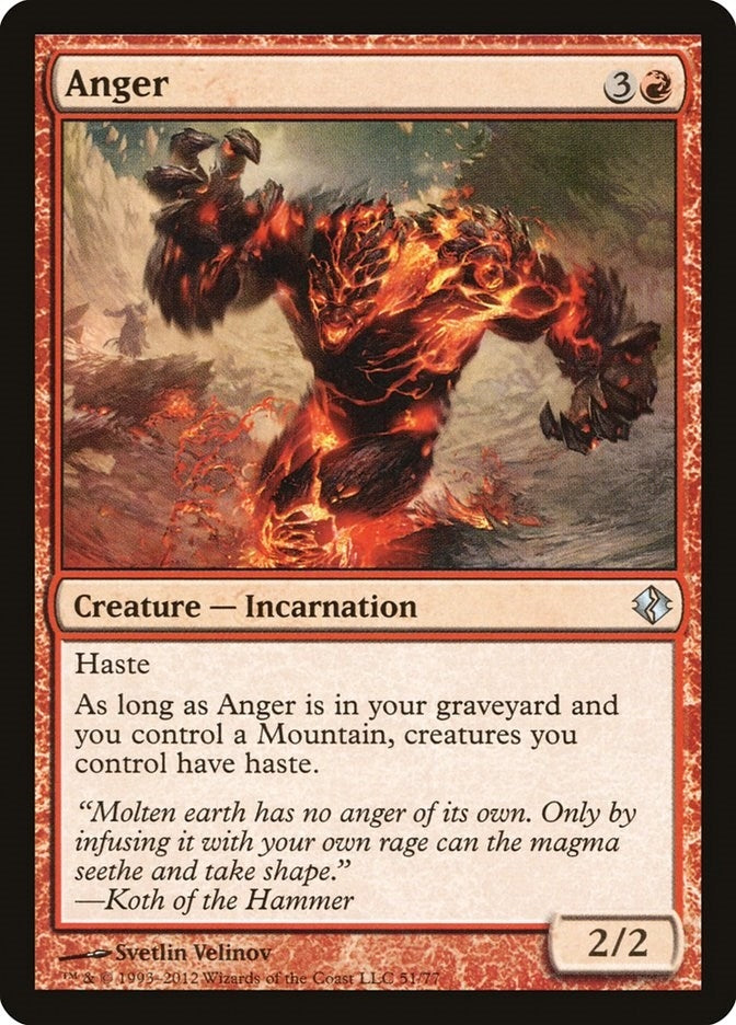 Image for Anger (51) [Venser vs. Koth] - Magic: The Gathering