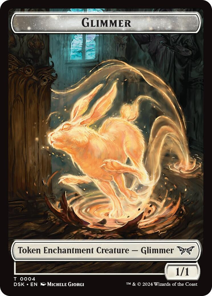 Image for Glimmer // Scarecrow Double-Sided Token (4 // 23) [Duskmourn: House of Horror] - Magic: The Gathering