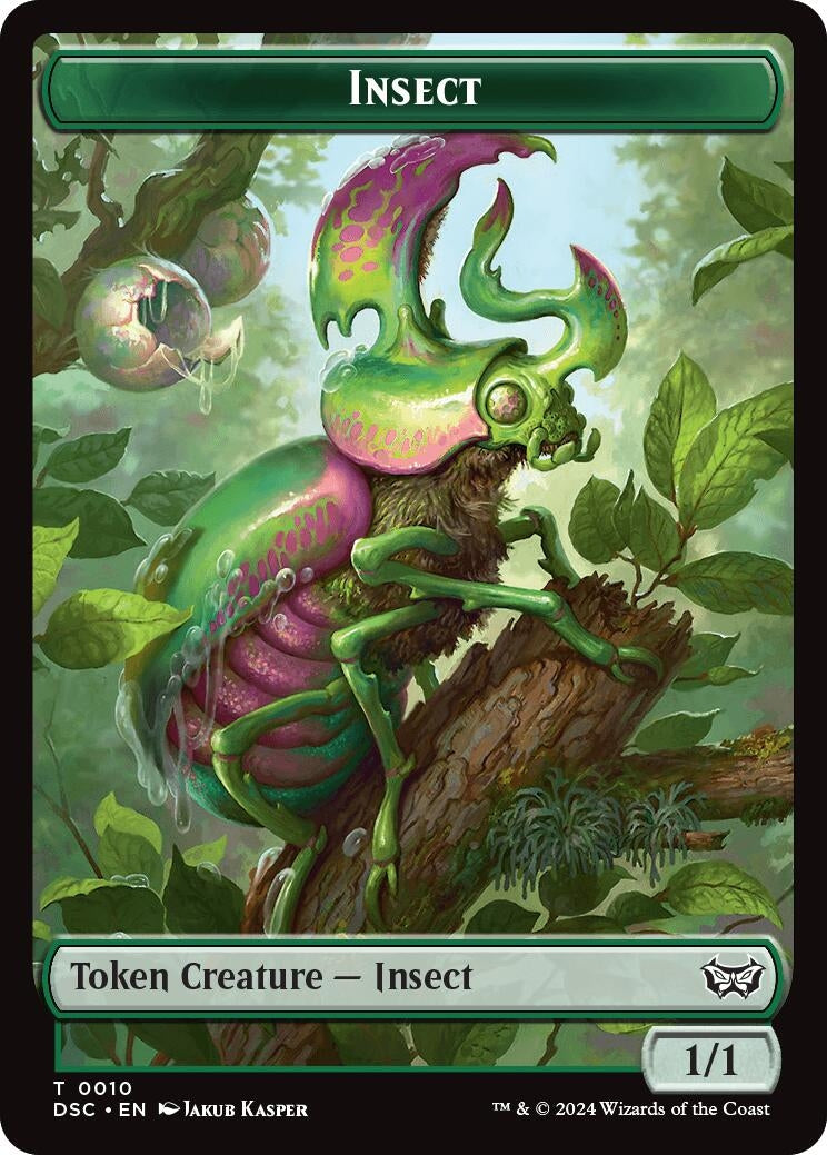 Image for Insect (0010) // Manifest Double-Sided Token (10 // 18) [Duskmourn: House of Horror] - Magic: The Gathering
