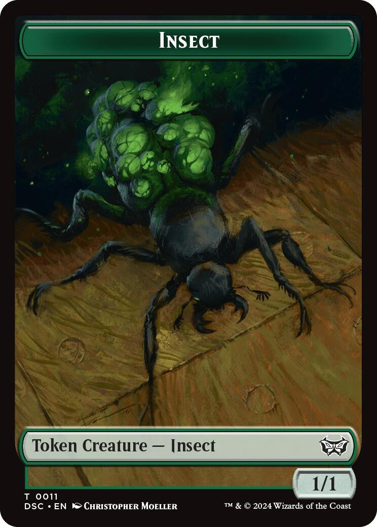 Image for Insect (0011) // Ooze (0014) Double-Sided Token (11 // 14) [Duskmourn: House of Horror] - Magic: The Gathering