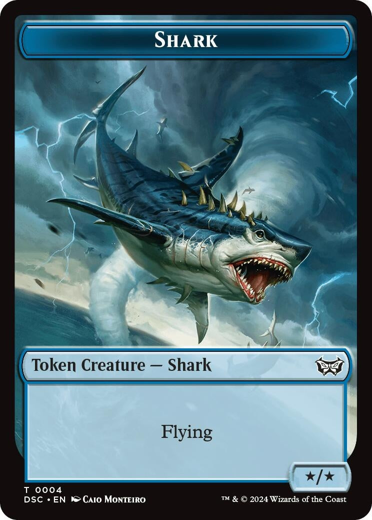 Image for Shark // Copy Double-Sided Token (4 // 1) [Duskmourn: House of Horror] - Magic: The Gathering