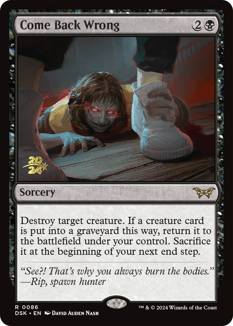 Image for Come Back Wrong (0086) (86) [Prerelease Cards] - Magic: The Gathering