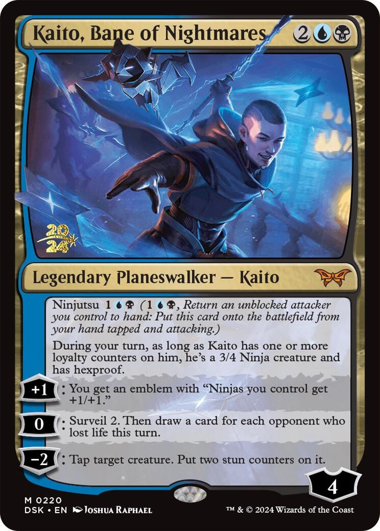 Image for Kaito, Bane of Nightmares (220) [Prerelease Cards] - Magic: The Gathering