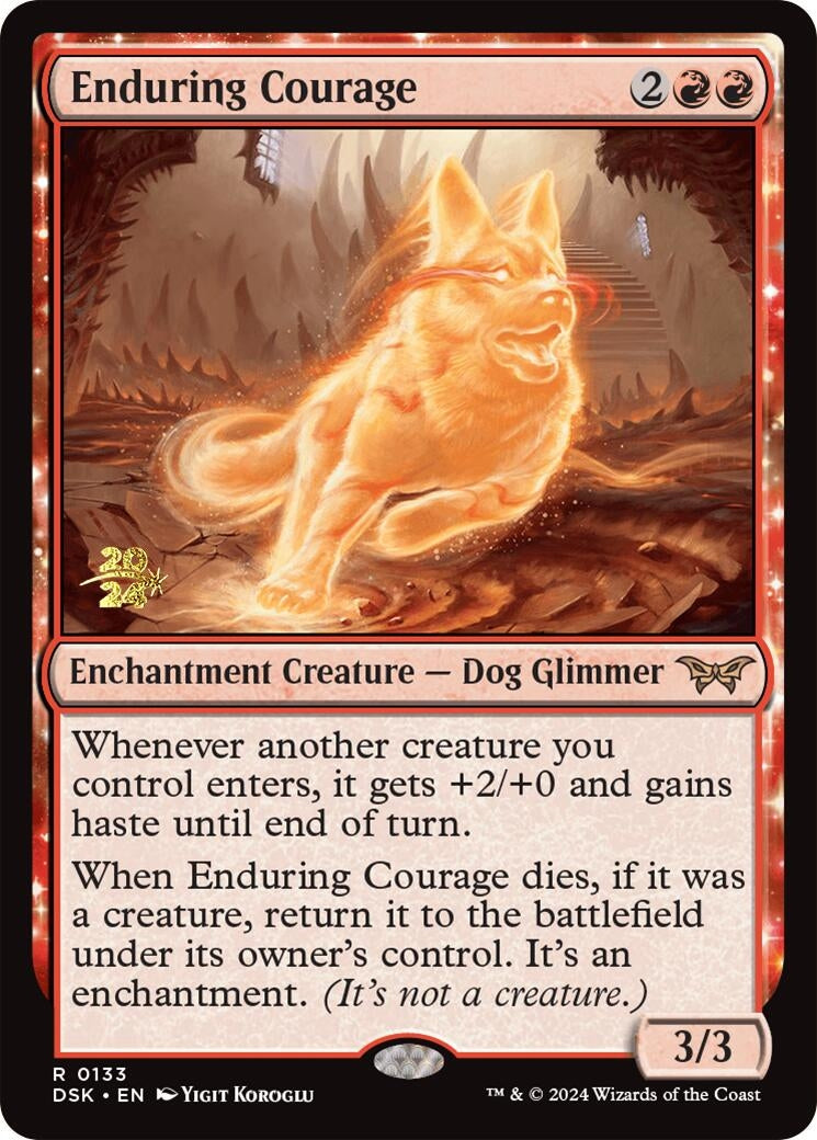 Image for Enduring Courage (133) [Prerelease Cards] - Magic: The Gathering