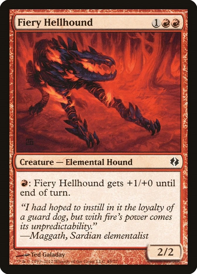 Image for Fiery Hellhound (49) [Venser vs. Koth] - Magic: The Gathering