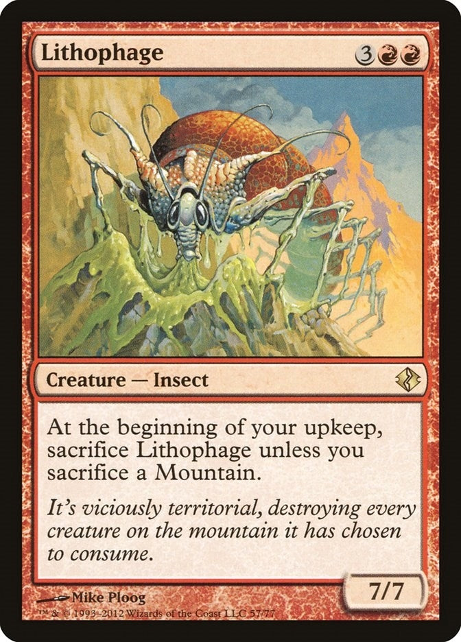 Image for Lithophage (57) [Venser vs. Koth] - Magic: The Gathering