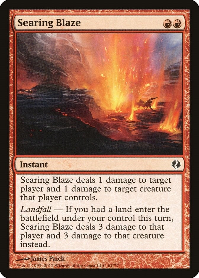 Image for Searing Blaze (67) [Venser vs. Koth] - Magic: The Gathering
