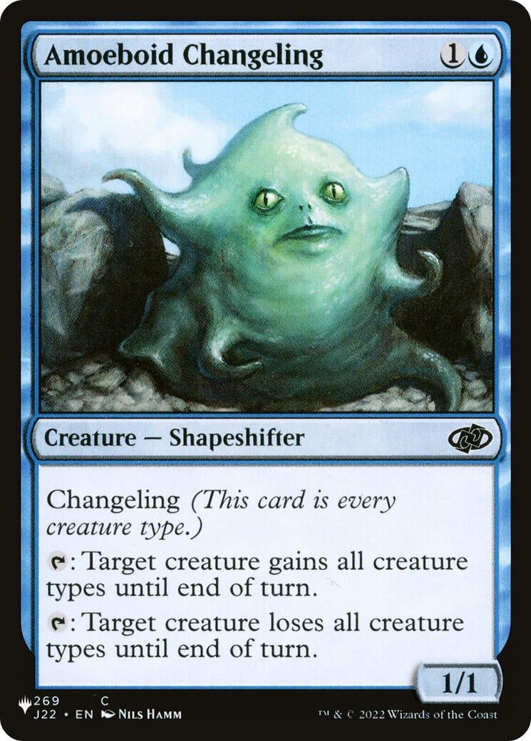 Image for Amoeboid Changeling (J22) (269/051) [The List Reprints] - Magic: The Gathering