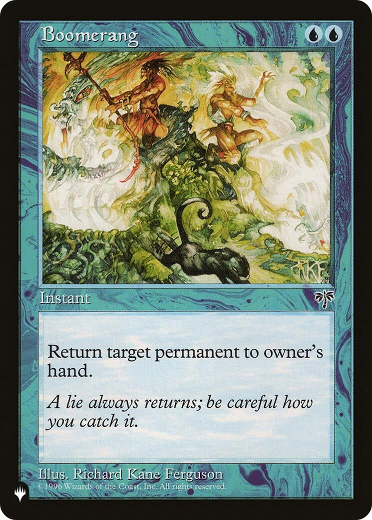 Image for Boomerang [The List Reprints] - Magic: The Gathering